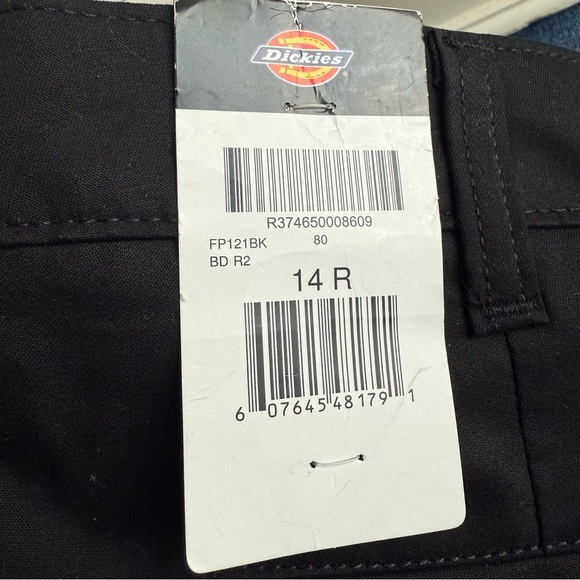 Dickies Womens Stretch Flex Twill Pants Black Size 14 Slim-Fit Bootcut Work - Picture 13 of 14